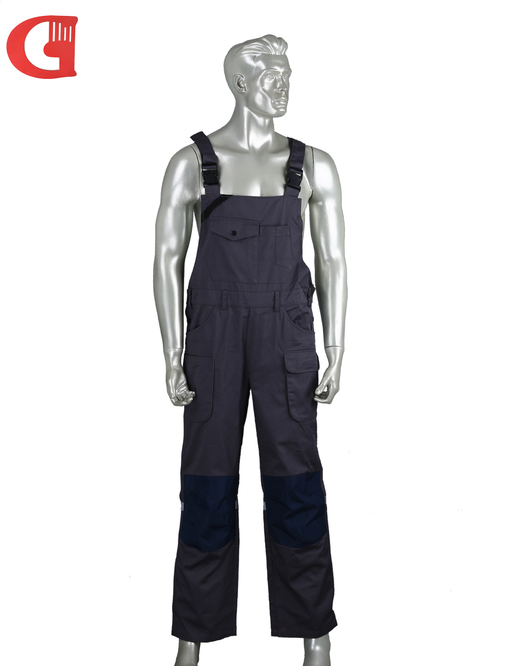 Hi Vis Bi-Color Canvas Durable Work Bib Pants